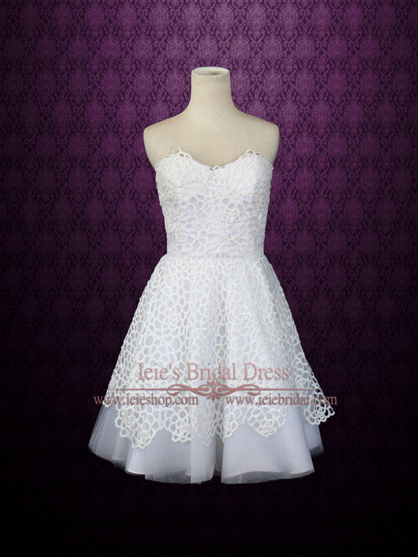 Short Lace Wedding Dress | Nancy