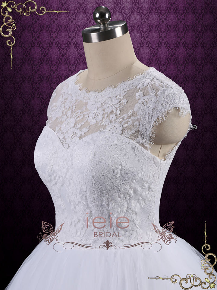 Short Tea Length Lace Wedding Dress | Hazel