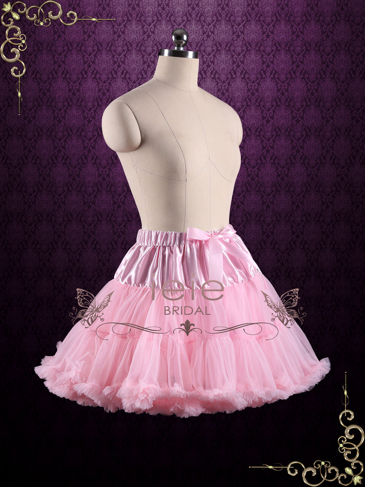 Pink Ruffle Soft Tulle Skirt