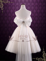 Off Shoulder Short Tulle Wedding Dress KALINDA