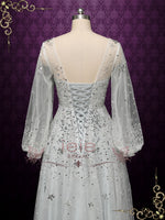 Silver Galaxy Themed Formal Evening Dress STARLIT