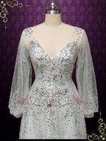Silver Galaxy Themed Formal Evening Dress STARLIT