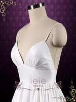 Simple Elegant A-line Wedding Dress with Open Back REESE