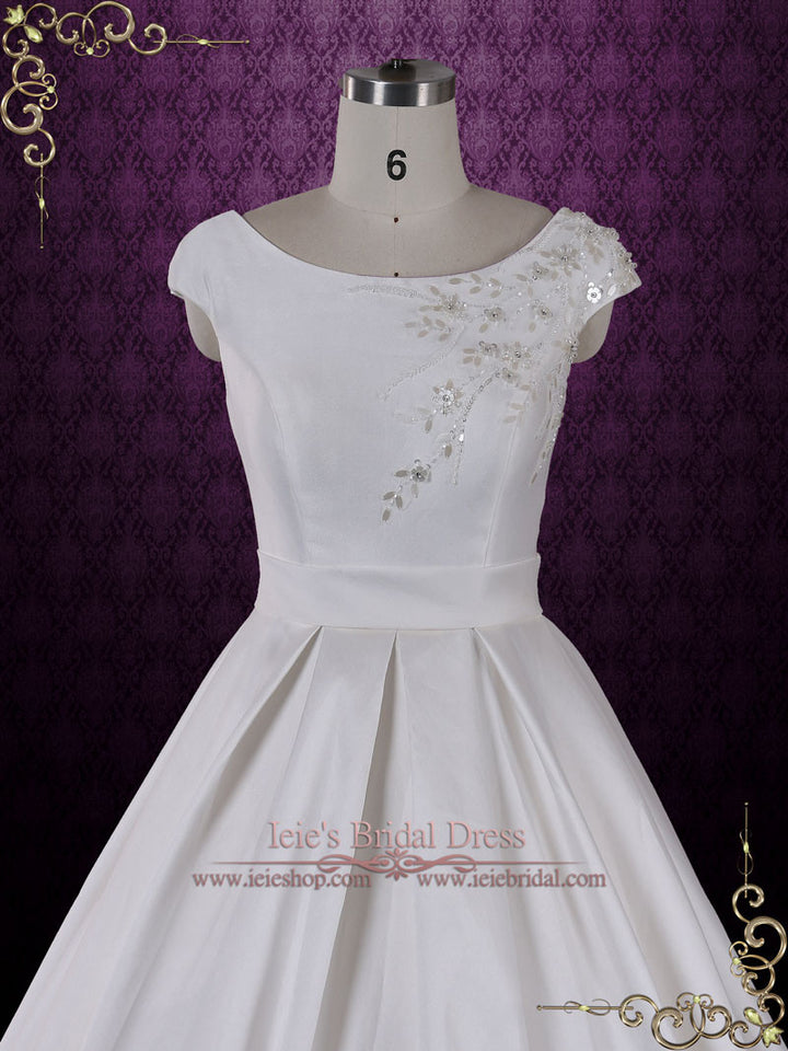 Cap Sleeve Ball Gown Wedding Dress