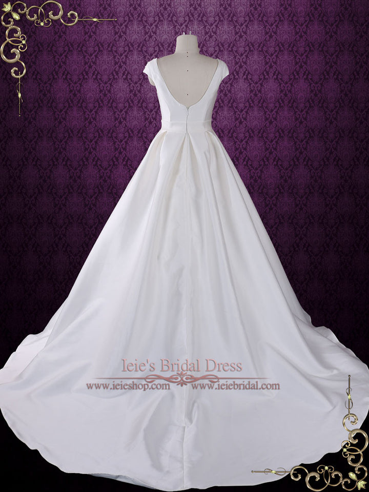 Cap Sleeve Ball Gown Wedding Dress