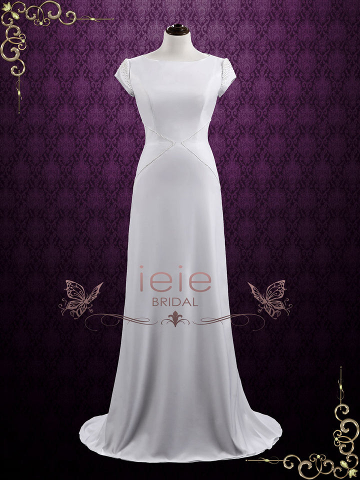Modest Simple Elegant Wedding Dress | NATALIE