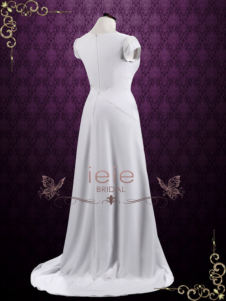 Modest Simple Elegant Wedding Dress | NATALIE