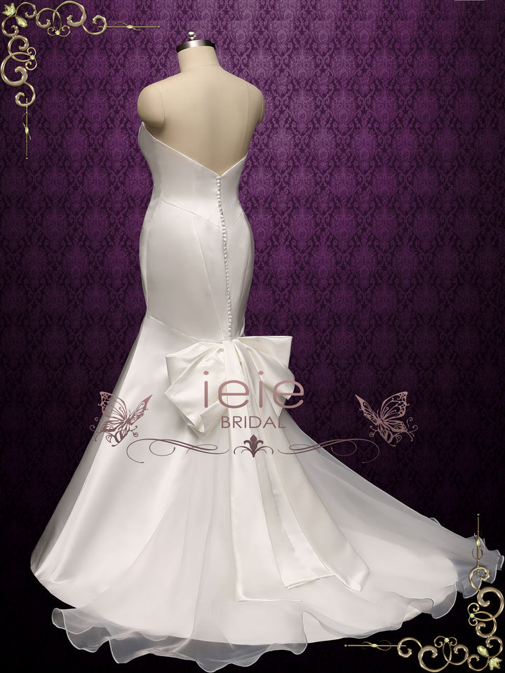 Simple Elegant Satin Mermaid Wedding Dress PIPER