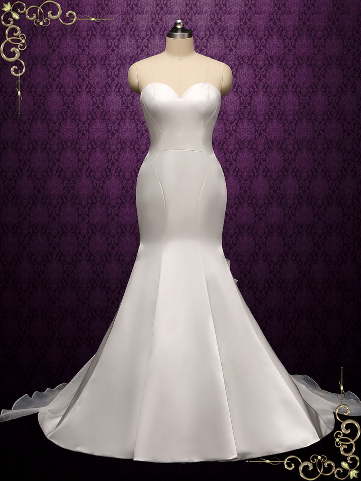 Simple Elegant Satin Mermaid Wedding Dress PIPER