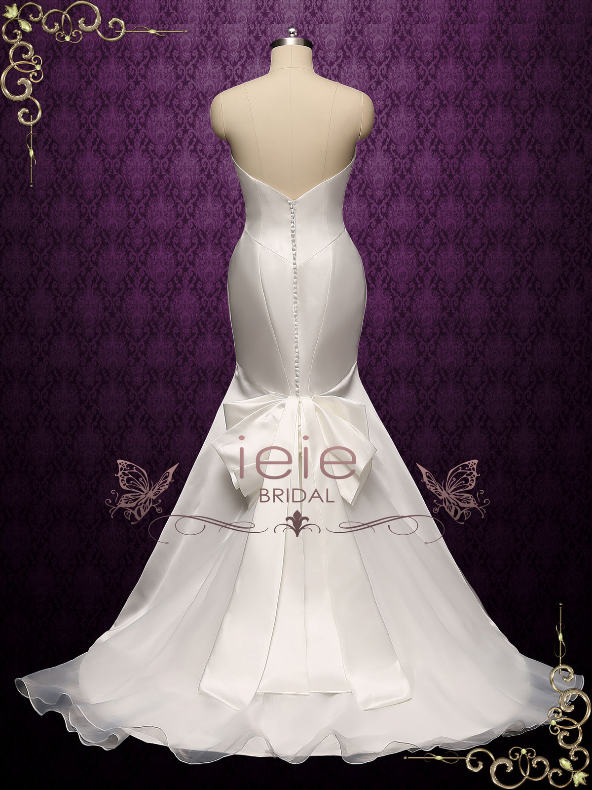 Simple Elegant Satin Mermaid Wedding Dress PIPER