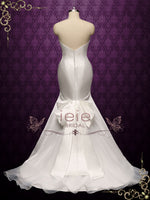 Simple Elegant Satin Mermaid Wedding Dress PIPER