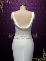 Simple Minimalist Wedding Dress with Cowl Neckline RAYN