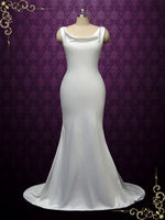 Simple Minimalist Wedding Dress with Cowl Neckline RAYN
