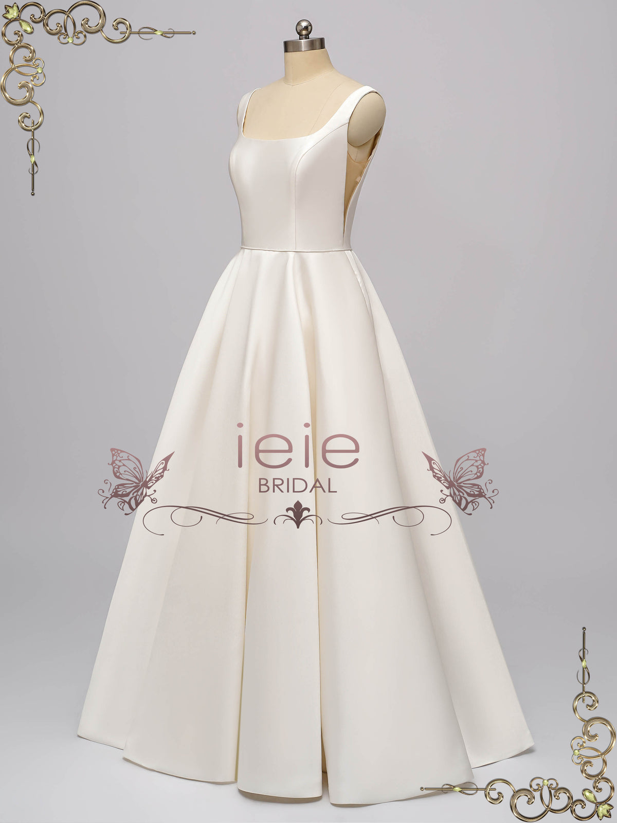 Minimalist Simple Satin Wedding Dress MILLIE
