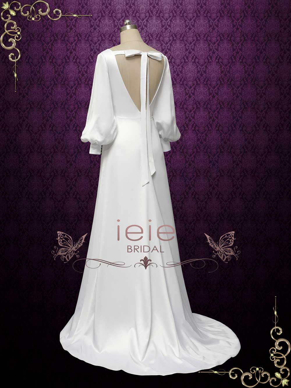 Minimalist Elegant Slim A-line Wedding Dress