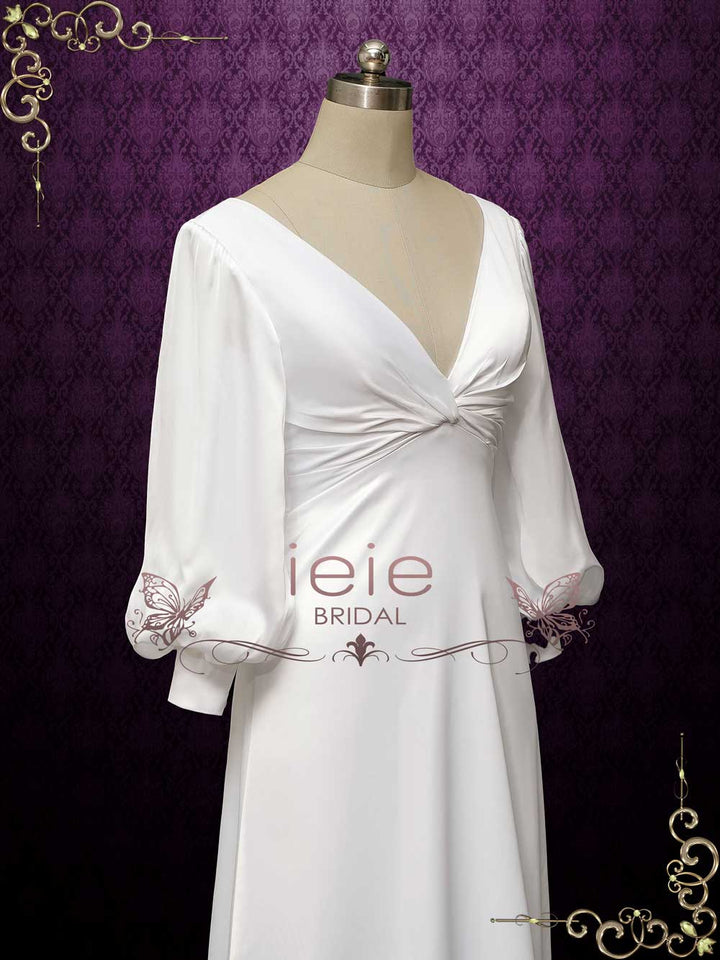 Minimalist Elegant Slim A-line Wedding Dress | CAY