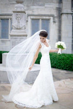 Signature Tulle Chapel & Cathedral Length Veil With Raw Edge VG1030