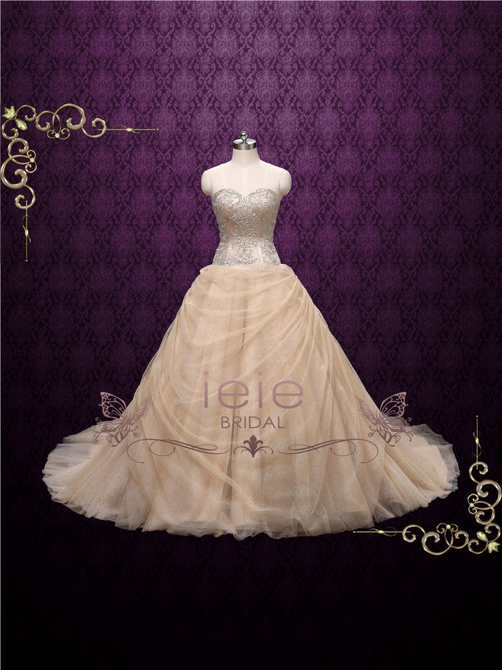 belle dress wedding Strapless Beauty and the Beast Wedding Dress