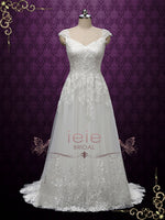 Bobo Lace Wedding Dress with Lace Illusion Back | IREEN