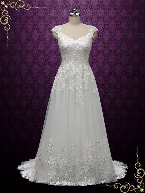 Bobo Lace Wedding Dress with Lace Illusion Back | IREEN