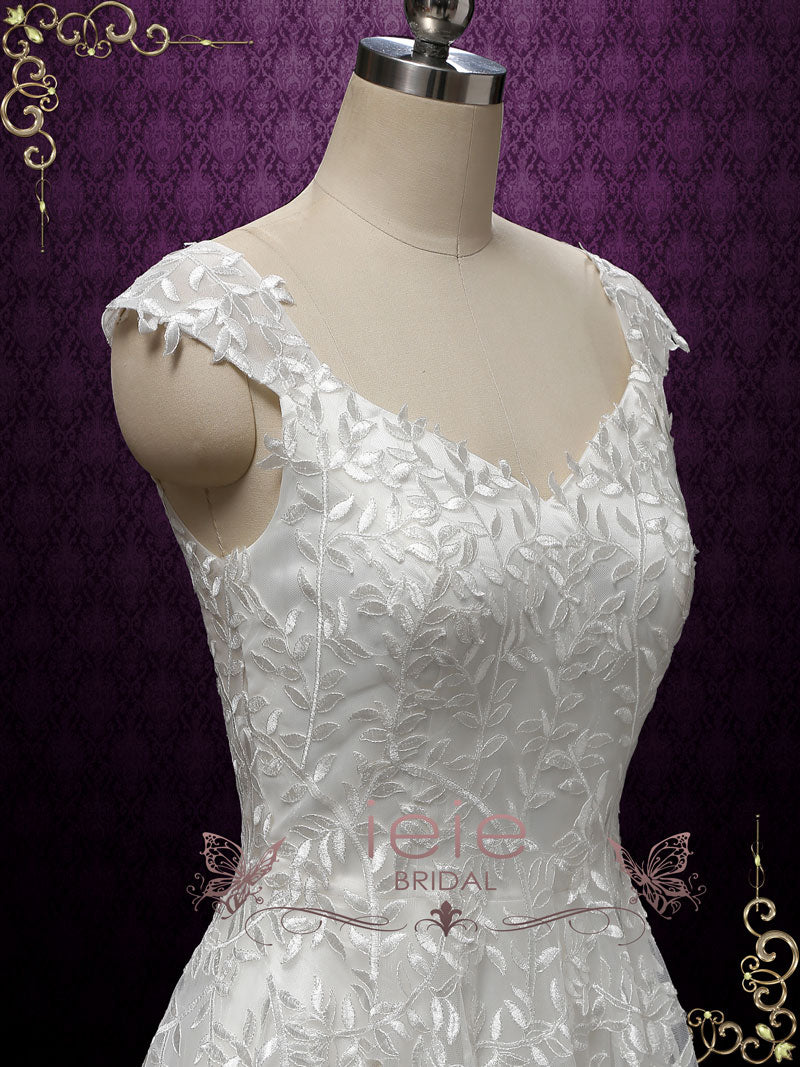 Bobo Lace Wedding Dress with Lace Illusion Back | IREEN