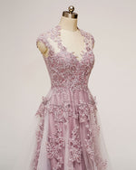 Dusty Pink Lace Wedding Dress KORYNNE