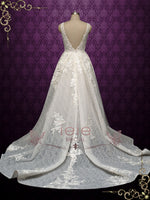 Sparkly Lace Ball Gown with Open Back BRISA