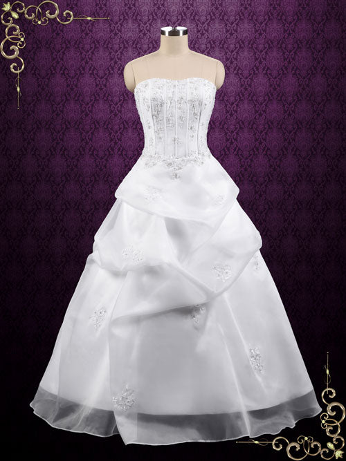 Strapless Corset A-line Organza Wedding Dress JOMAYNE