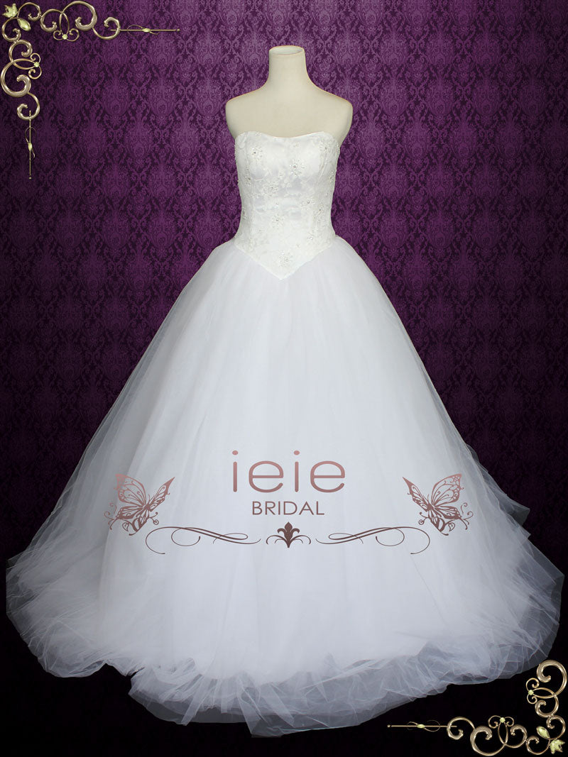 Strapless Tulle Ball Gown Princess Wedding Dress SONIA