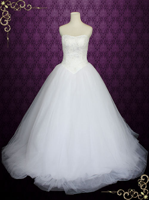 Strapless Tulle Ball Gown Princess Wedding Dress SONIA