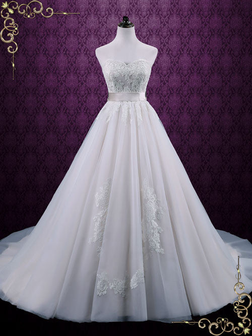 Strapless Princess Tulle Lace  Wedding Dress GISELLE