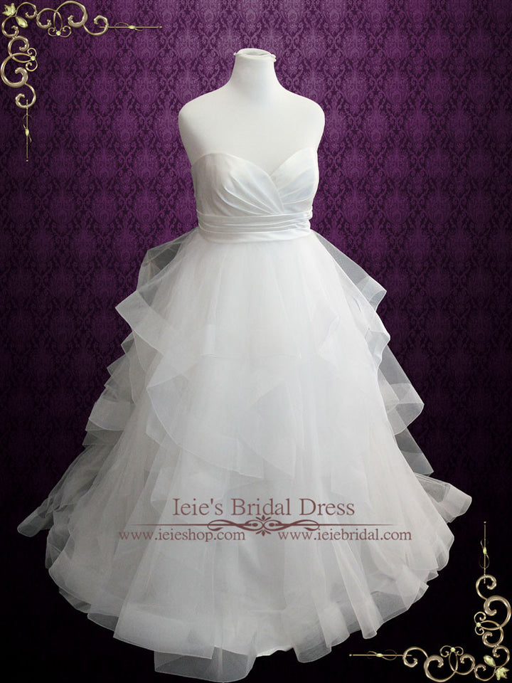 Ball Gown Style Wedding Dress with Ruffle Skirt | Doris