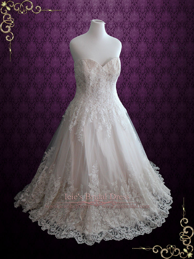 Strapless Lace Wedding Dress | Margaret