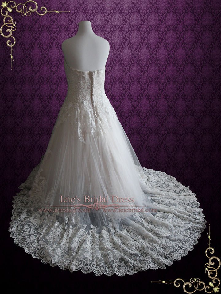 Strapless Lace Wedding Dress | Margaret