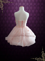 Blush Pink Cherry Blossom Short Cocktail Formal Dress ALIA