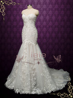 Strapless Lace Fit and Flare Wedding Dress LEIGH