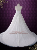Strapless Princess Style Lace Ball Gown Wedding Dress | Claret