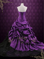 Unique Purple Lace Ball Gown Wedding Dress with Ruffles VIOLA