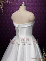 Strapless Satin Wedding Dress with Side Slit DAYNA