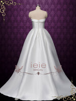 Strapless Satin Wedding Dress with Side Slit DAYNA