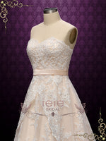 Strapless A-line Tiered Lace Wedding Dress ANNABEL