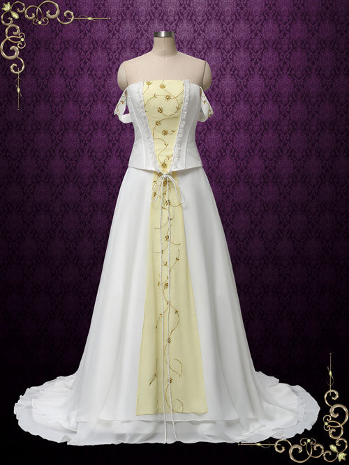 Love Story Vintage Medieval Style Wedding Dress