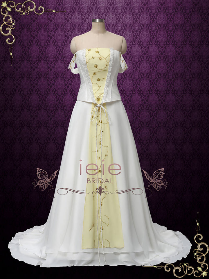 Love Story Vintage Medieval Style Wedding Dress