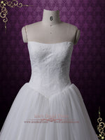 Timeless Strapless Princess Tulle Ball Gown Wedding Dress | Celine