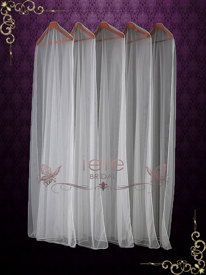 Extra Long Clear Tulle Wedding Dress Covers