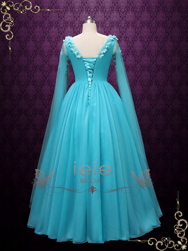 Turquoise Ball Gown Wedding Dress | Bracie