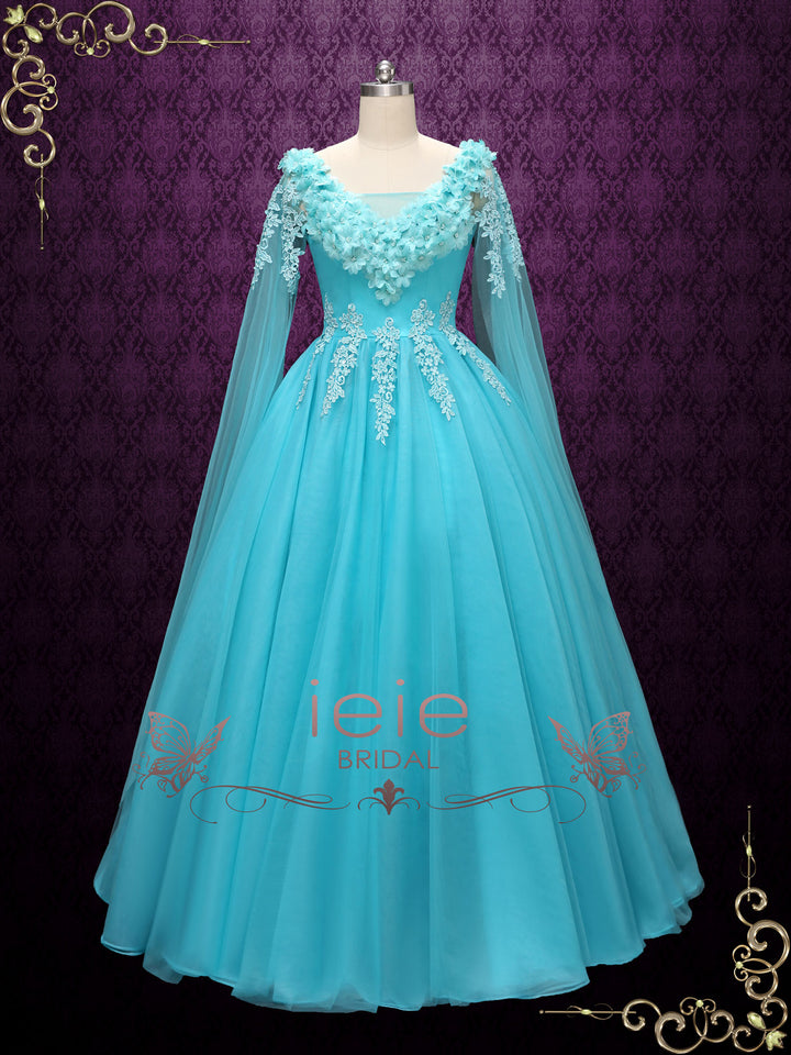 Turquoise Ball Gown Wedding Dress | Bracie