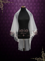 Two Layer Short Fingertip Lace Wedding Veil VG2010