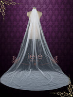 Minimalist Two Layer Cathedral Length Tulle Veil VG1010