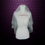 Short Bridal Veil with Beading Accents Veil VG1022